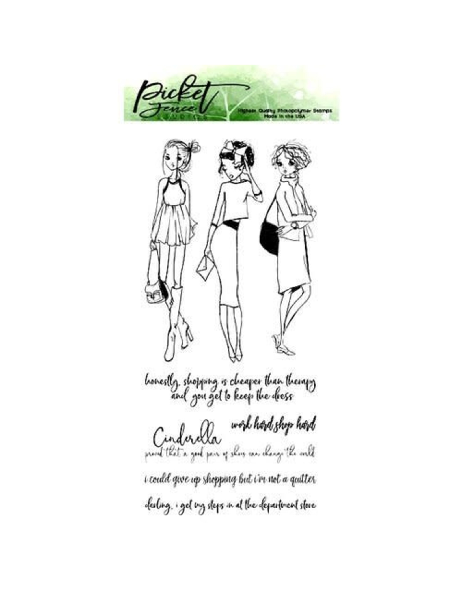 PICKET FENCE PICKET FENCE SHOP HARD ACRYLIC STAMP SET Scrapbook Centrale