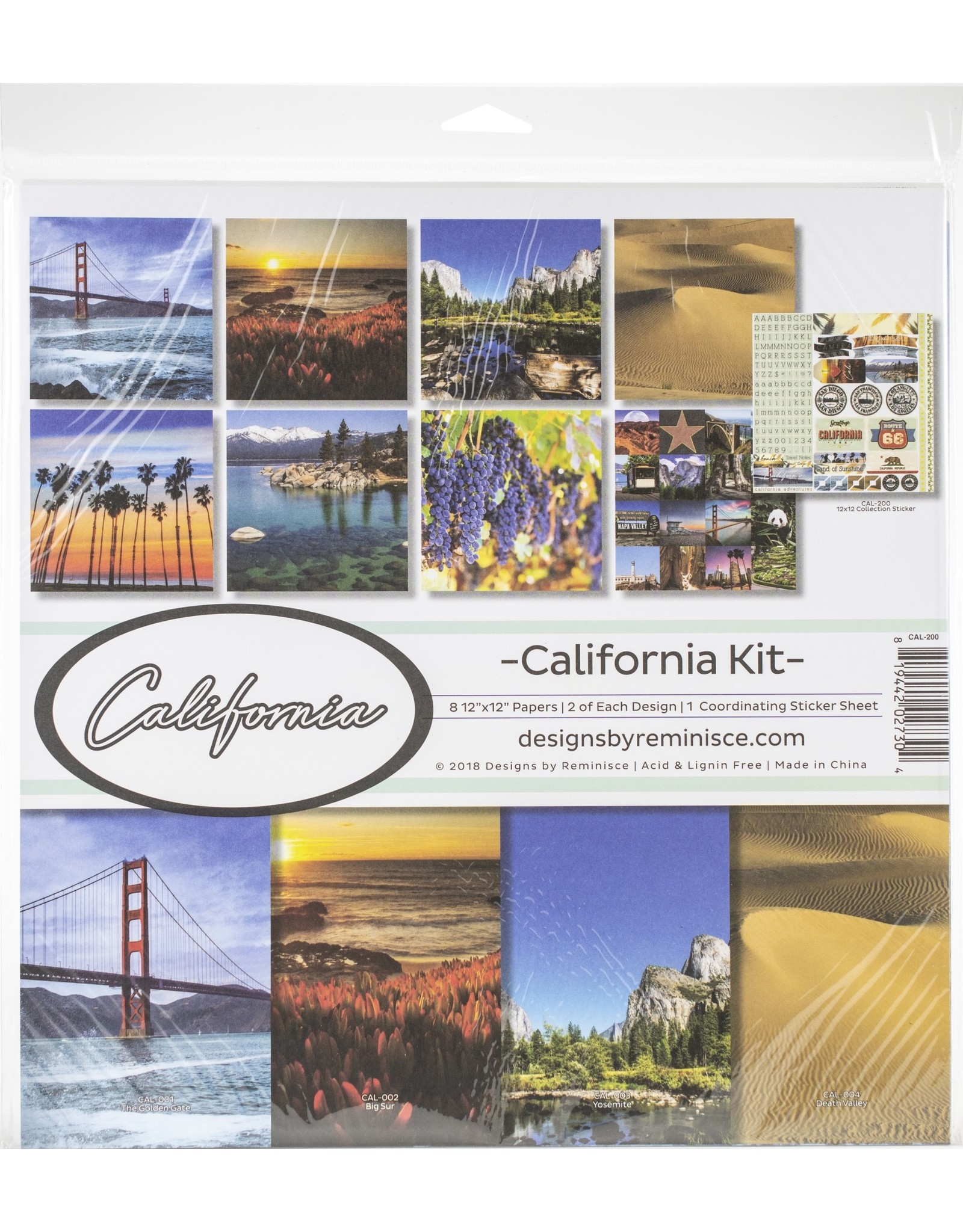 REMINISCE REMINISCE CALIFORNIA 12x12 COLLECTION PACK