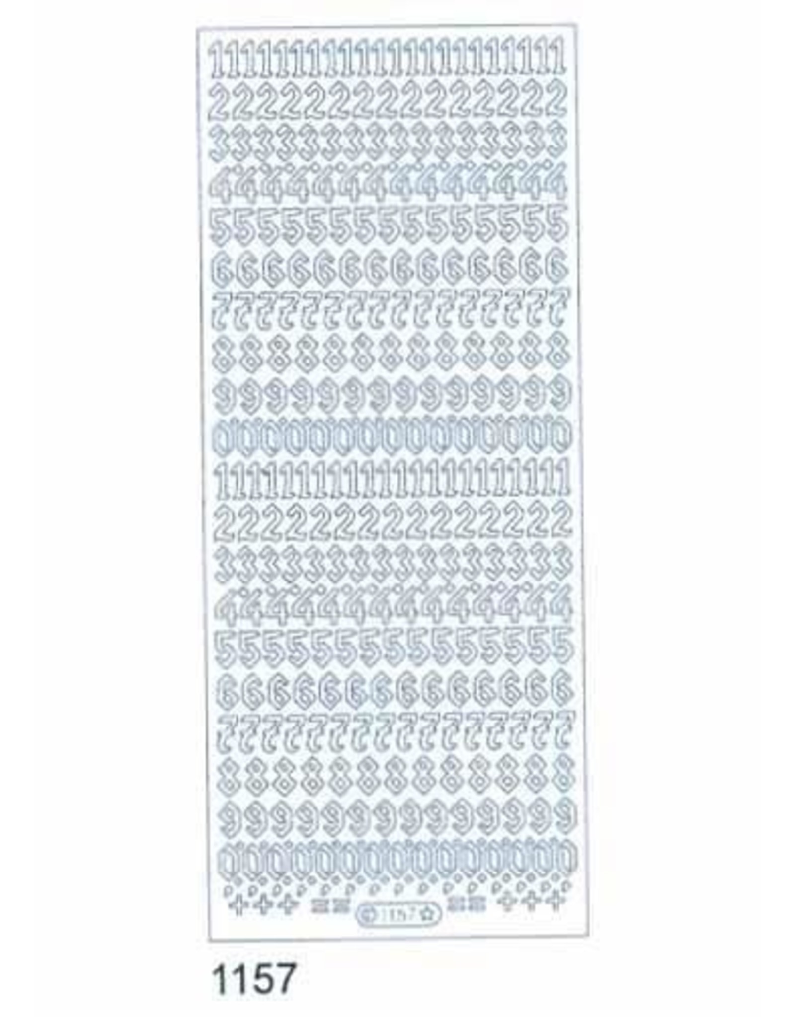 STARFORM STARFORM 1 - 0 NUMERALS SILVER PEEL OFFS