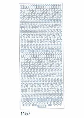 STARFORM STARFORM 1 - 0 NUMERALS SILVER PEEL OFFS