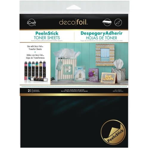 THERMOWEB ICRAFT DECO FOIL TONER SHEETS PEEL N STICK 8X10.5 2PK