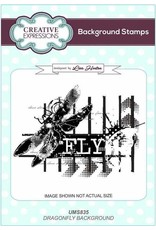 CREATIVE EXPRESSIONS CREATIVE EXPRESSIONS LISA HORTON DRAGONFLY BACKGROUND CLING STAMP