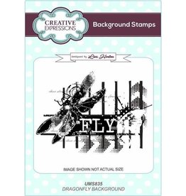 CREATIVE EXPRESSIONS CREATIVE EXPRESSIONS LISA HORTON DRAGONFLY BACKGROUND CLING STAMP