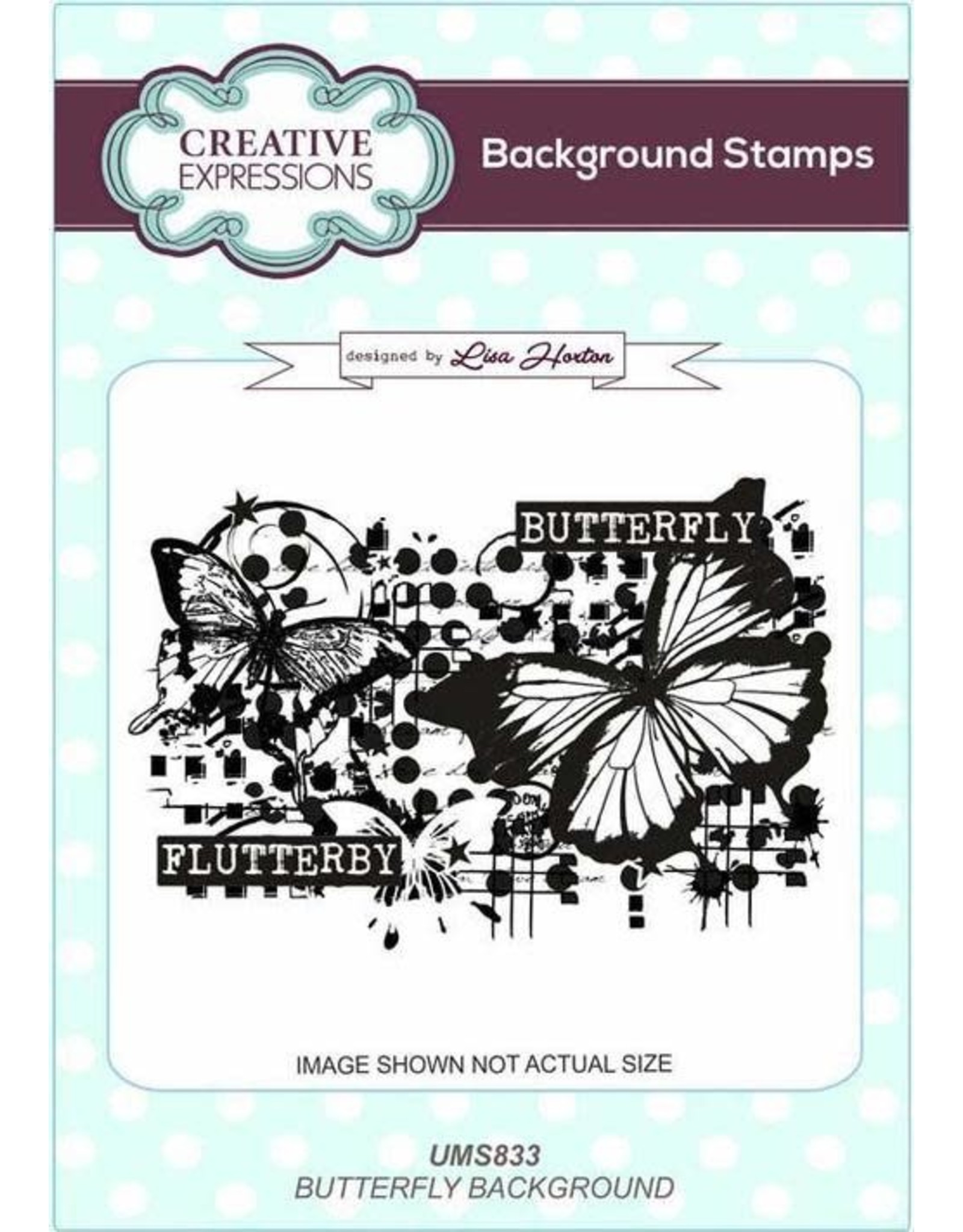 CREATIVE EXPRESSIONS CREATIVE EXPRESSIONS LISA HORTON BUTTERFLY BACKGROUND CLING STAMP