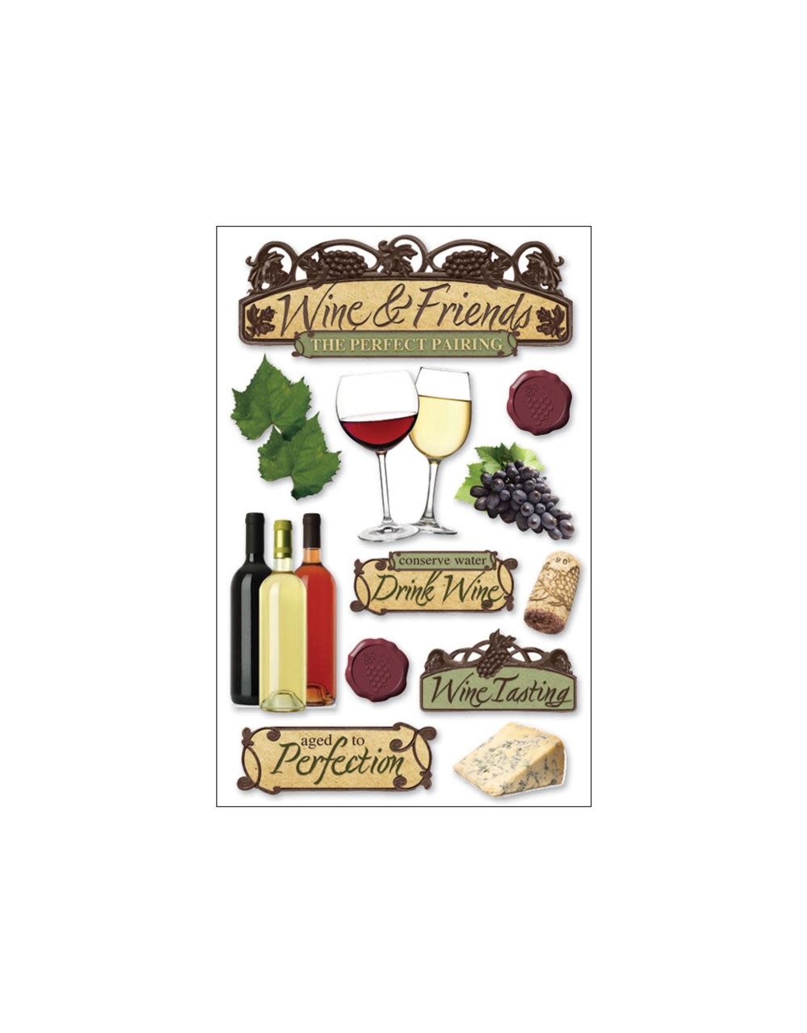 PAPER HOUSE PRODUCTIONS PAPER HOUSE WINE 3D STICKERS