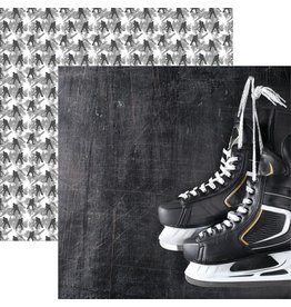 REMINISCE REMINISCE GAME DAY HOCKEY SKATES 12x12 CARDSTOCK