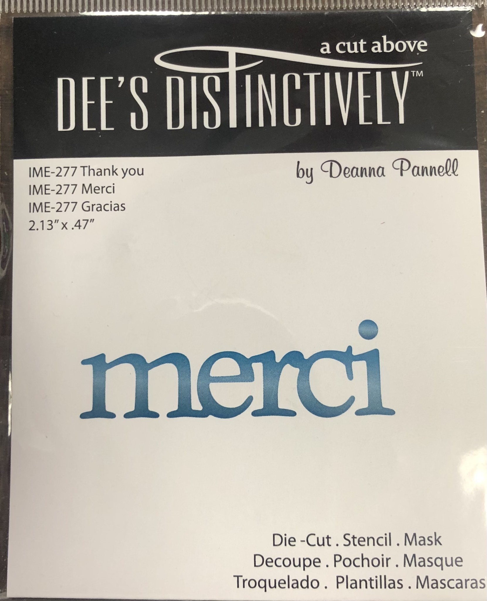 DEE'S DISTINCTIVELY MERCI DIE