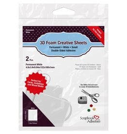 3L SCRAPBOOK ADHESIVES WHITE 3D FOAM CREATIVE SHEETS 2/PK