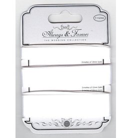 CRAFT CONSORTIUM CRAFT CONSORTIUM THE WEDDING COLLECTION ALWAYS & FOREVER WHITE SATIN RIBBON