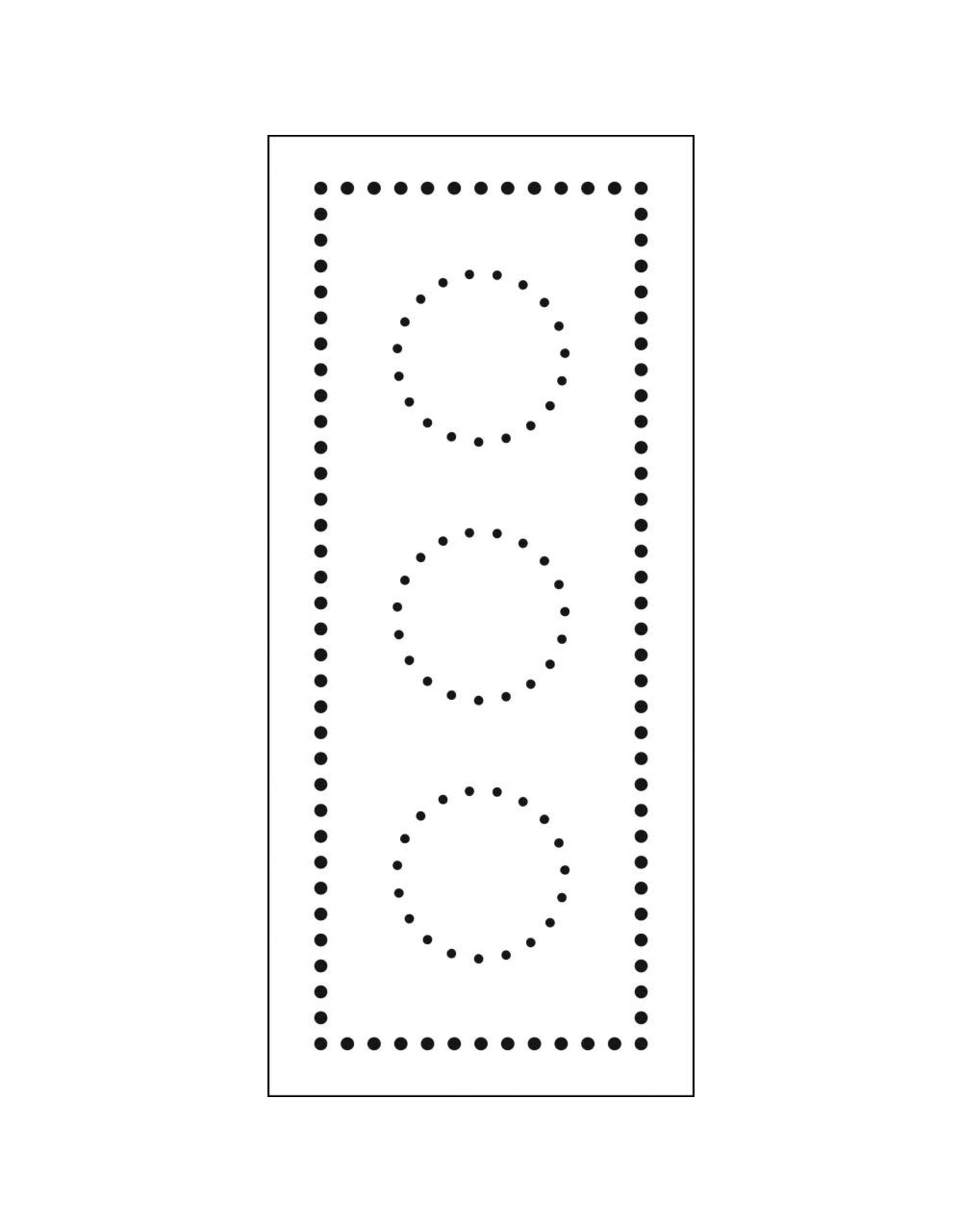 CRAFTERS WORKSHOP THE CRAFTERS WORKSHOP SLIMLINE DOTTED CIRCLES 4x9 STENCIL