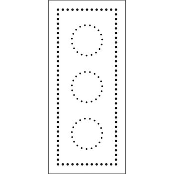 CRAFTERS WORKSHOP THE CRAFTER'S WORKSHOP SLIMLINE DOTTED CIRCLES 4x9 STENCIL