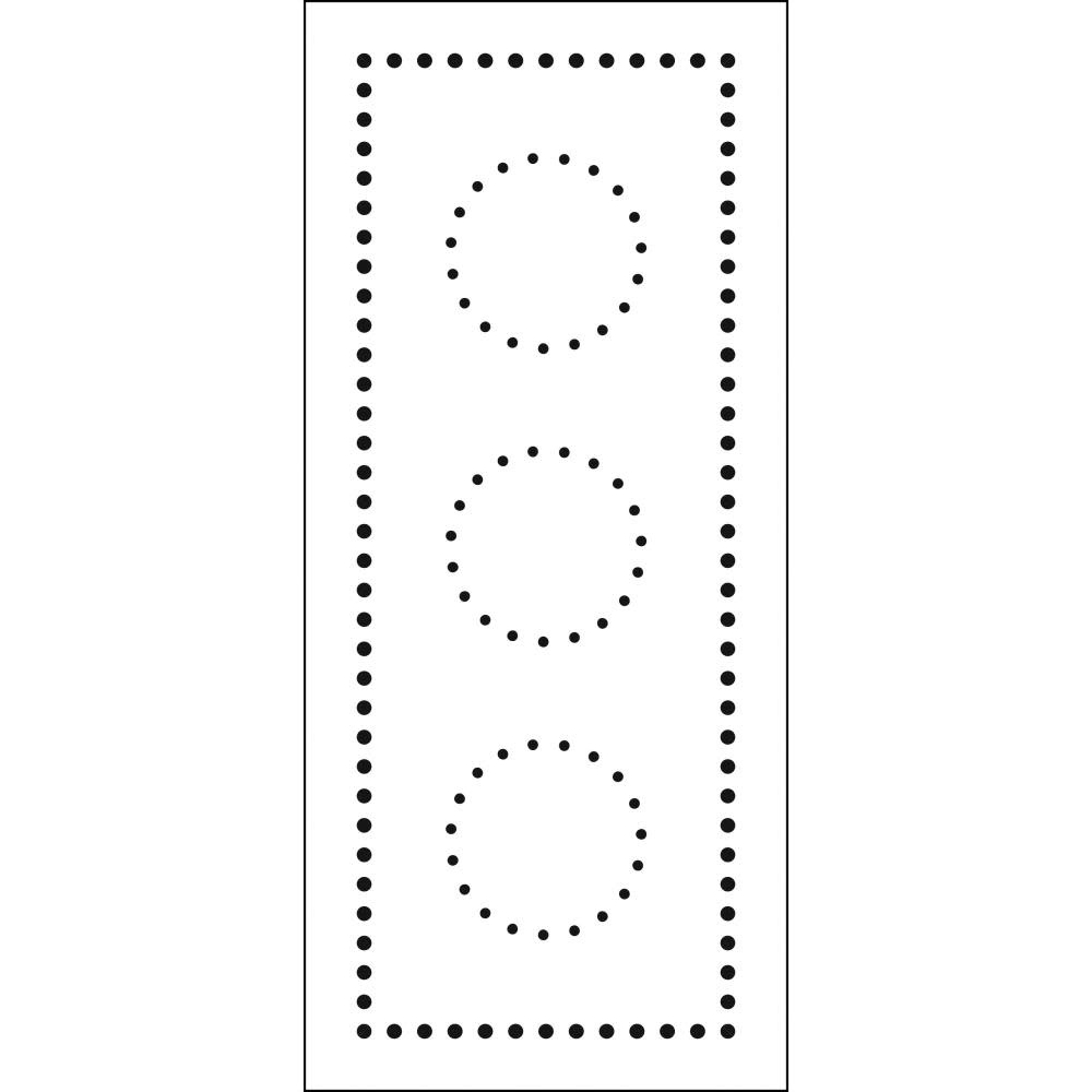 CRAFTERS WORKSHOP THE CRAFTERS WORKSHOP SLIMLINE DOTTED CIRCLES 4x9 STENCIL