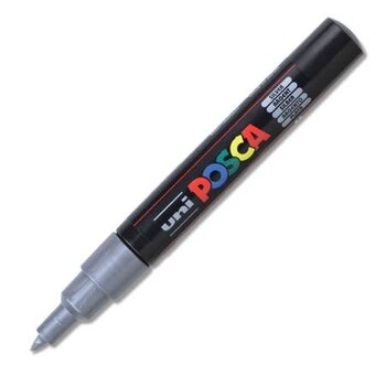 POSCA UNI POSCA SILVER OPAQUE WATER-BASED EXTRA FINE PAINT MARKER