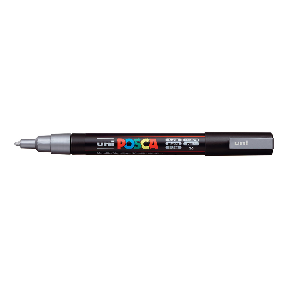 POSCA UNI POSCA SILVER OPAQUE WATER-BASED FINE PAINT MARKER