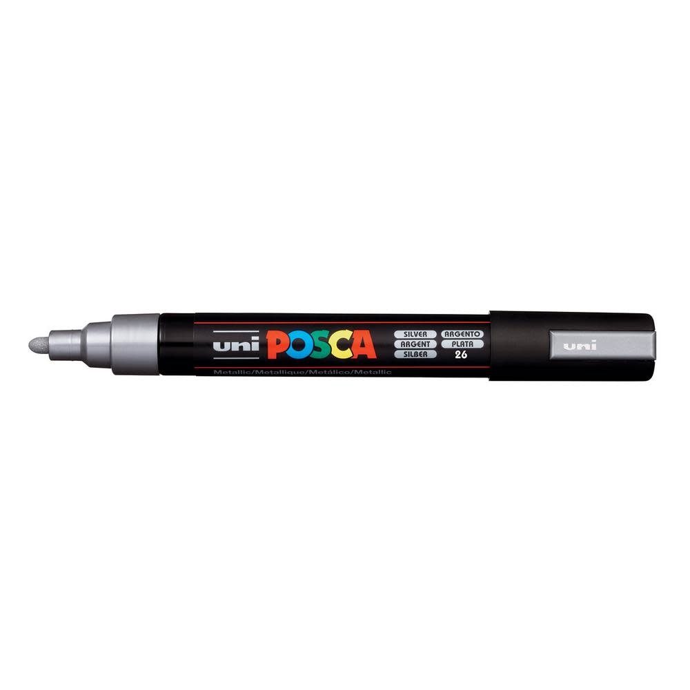 POSCA UNI POSCA SILVER OPAQUE WATER-BASED MEDIUM TIP PAINT MARKER