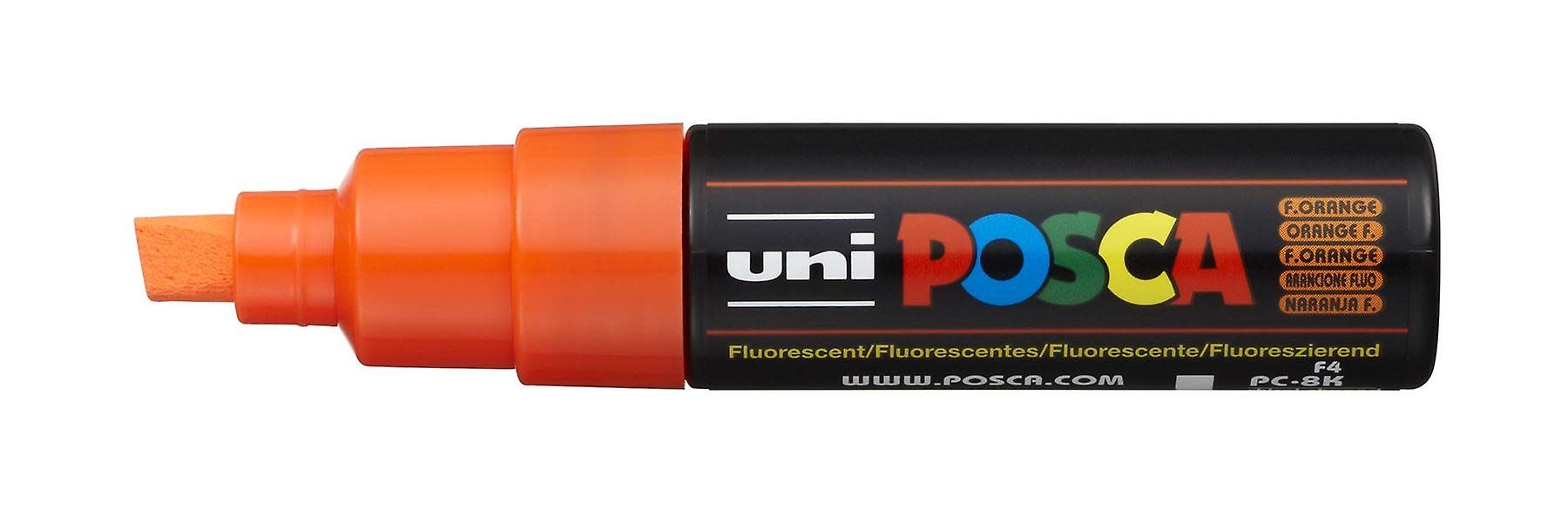 POSCA UNI POSCA FLUORESCENT ORANGE CHISEL TIP PAINT MARKER 8.0MM