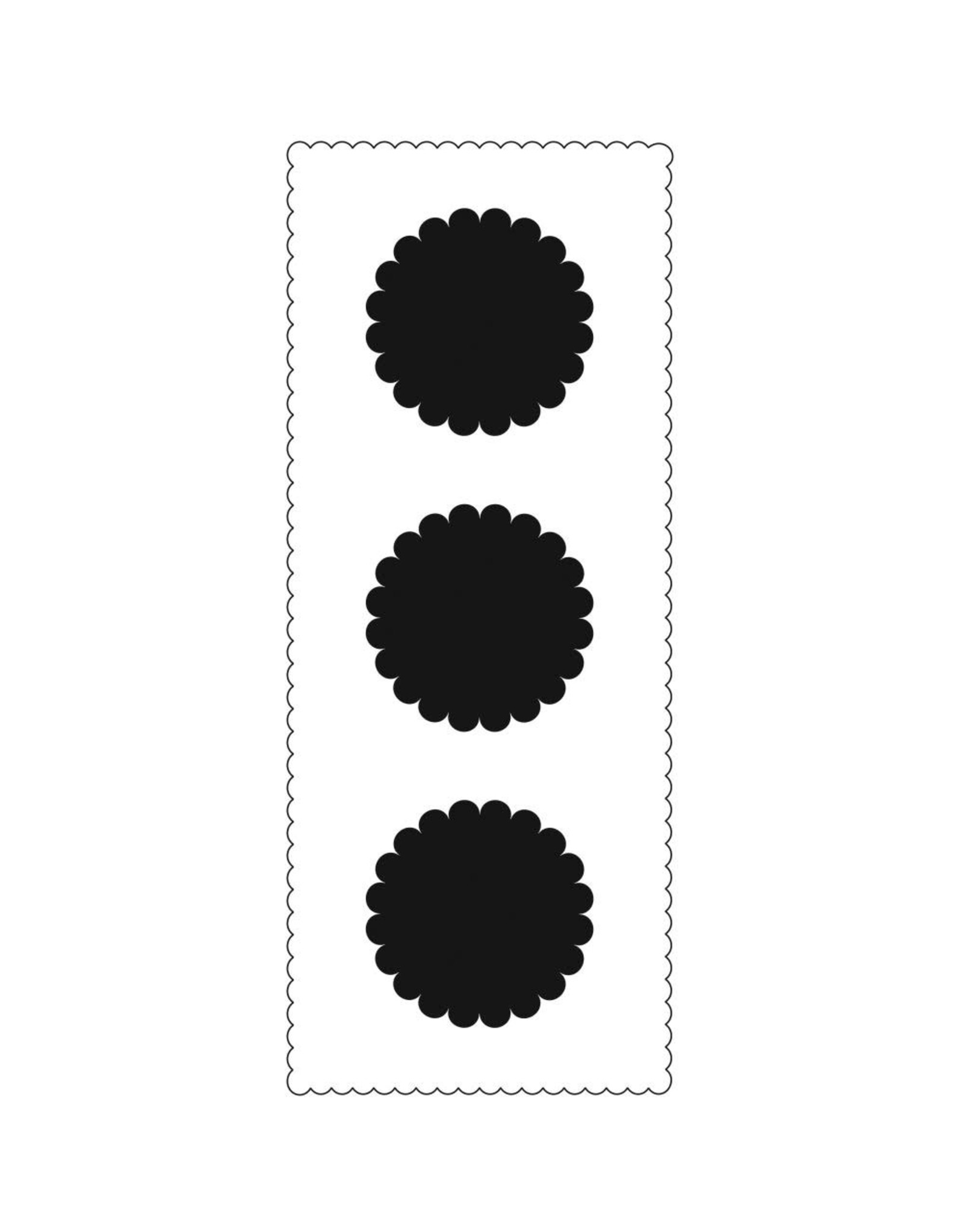 CRAFTERS WORKSHOP THE CRAFTERS WORKSHOP SLIMLINE SCALLOPED CIRCLES 4x9 STENCIL