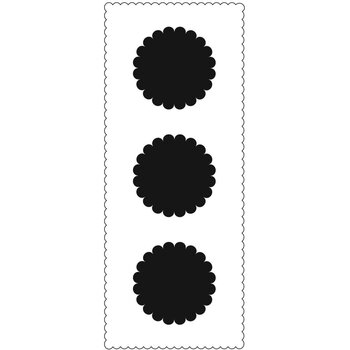 CRAFTERS WORKSHOP THE CRAFTER'S WORKSHOP SLIMLINE SCALLOPED CIRCLES 4x9 STENCIL
