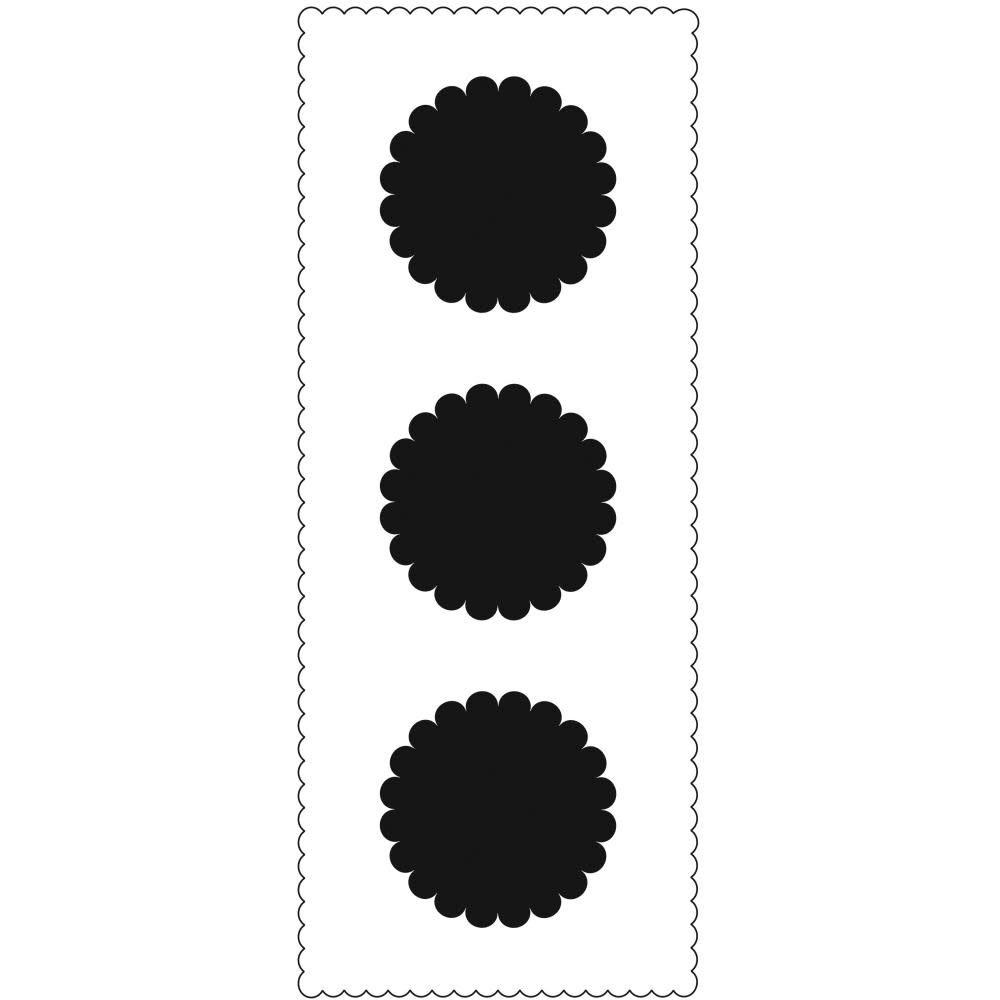 CRAFTERS WORKSHOP THE CRAFTER'S WORKSHOP SLIMLINE SCALLOPED CIRCLES 4x9 STENCIL