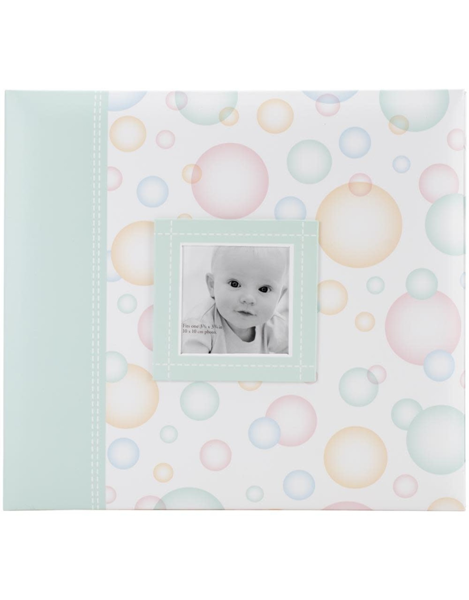 MBI MBI BABY GREEN BUBBLES POST-BOUND 12X12 ALBUM WITH WINDOW