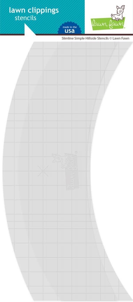 LAWN FAWN LAWN FAWN SLIMLINE SIMPLE HILLSIDE 4x9 STENCILS 2/PK