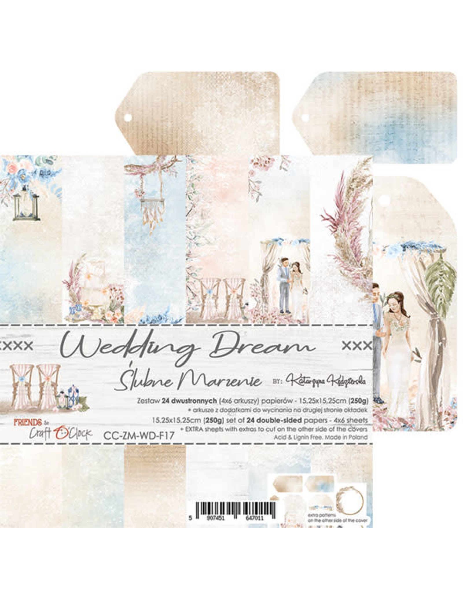 CRAFT O'CLOCK CRAFT O'CLOCK WEDDING DREAM 6x6 PAPER PACK