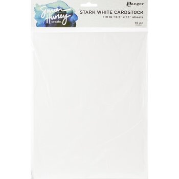 RANGER RANGER SIMON HURLEY CREATE STARK WHITE CARDSTOCK 110LBS 8.5x11 10 SHEETS