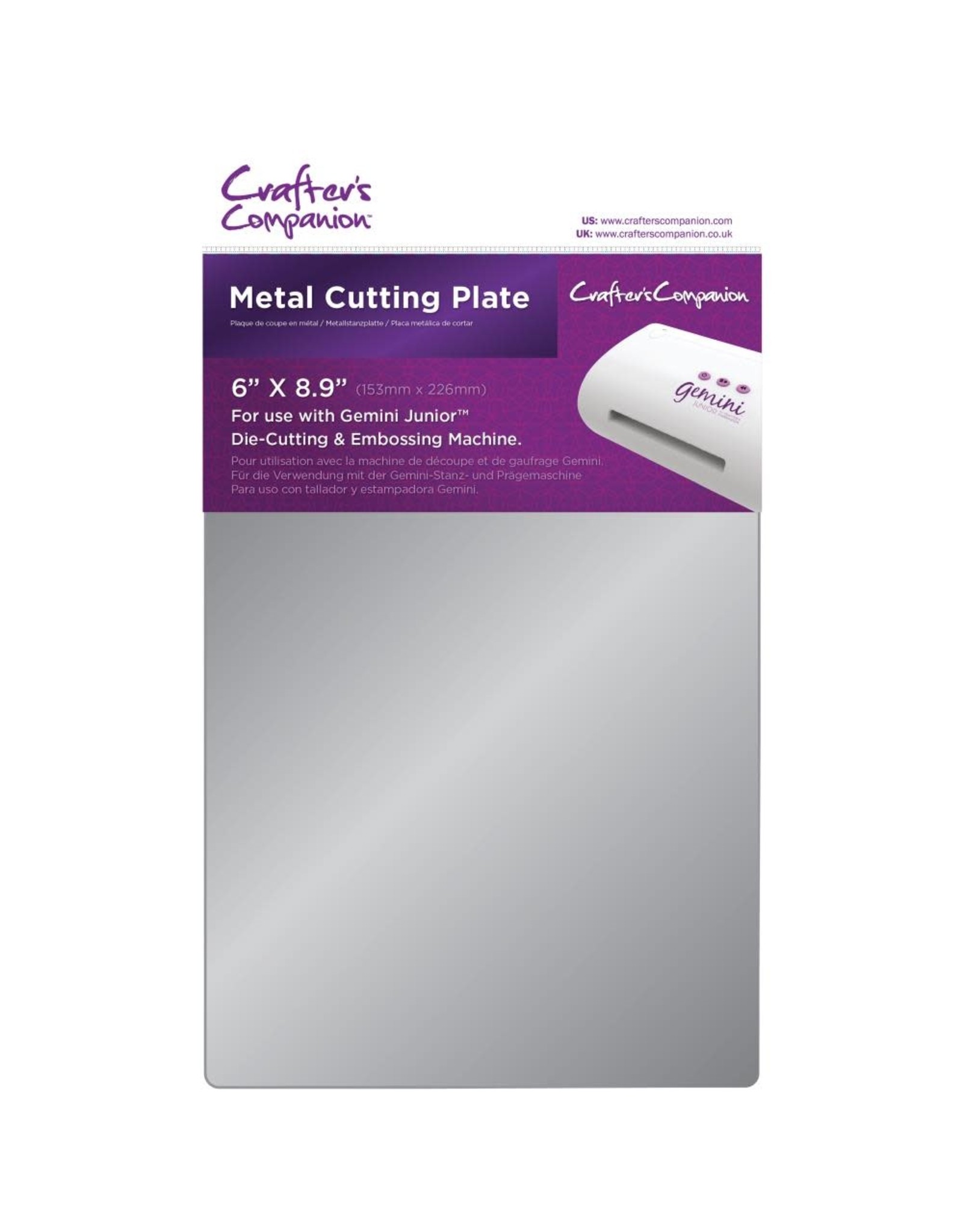 CRAFTERS COMPANION CRAFTER'S COMPANION METAL CUTTING PLATE FOR GEMINI JUNIOR 6"X8.9"