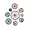 PRIMA PRIMA FINNABAIR MECHANICALS GRUNGY GEARS METAL EMBELLISHMENTS