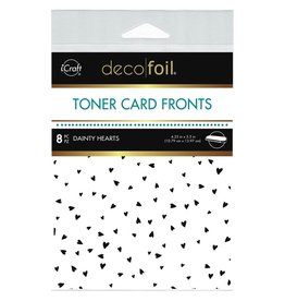 THERMOWEB THERMOWEB DECO FOIL DAINTY HEARTS TONER CARD FRONTS BY UNITY 4.25"X5.5" 8/PKG