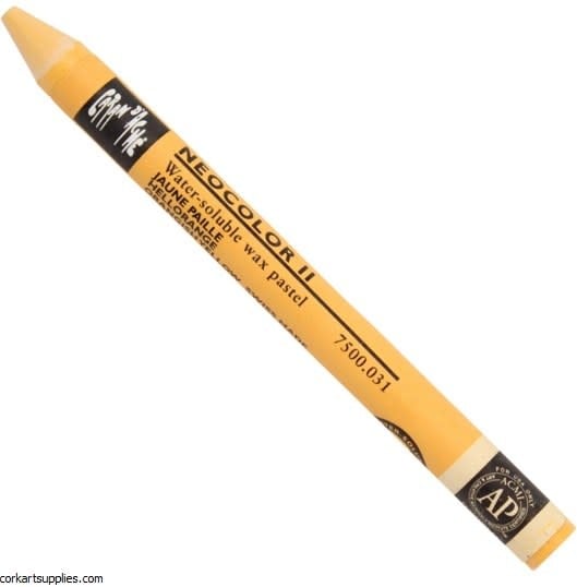 CARAN D’ARCHE CARAN D'ACHE ORANGISH YELLOW NEOCOLOR II WATER-SOLUBLE WAX PASTEL