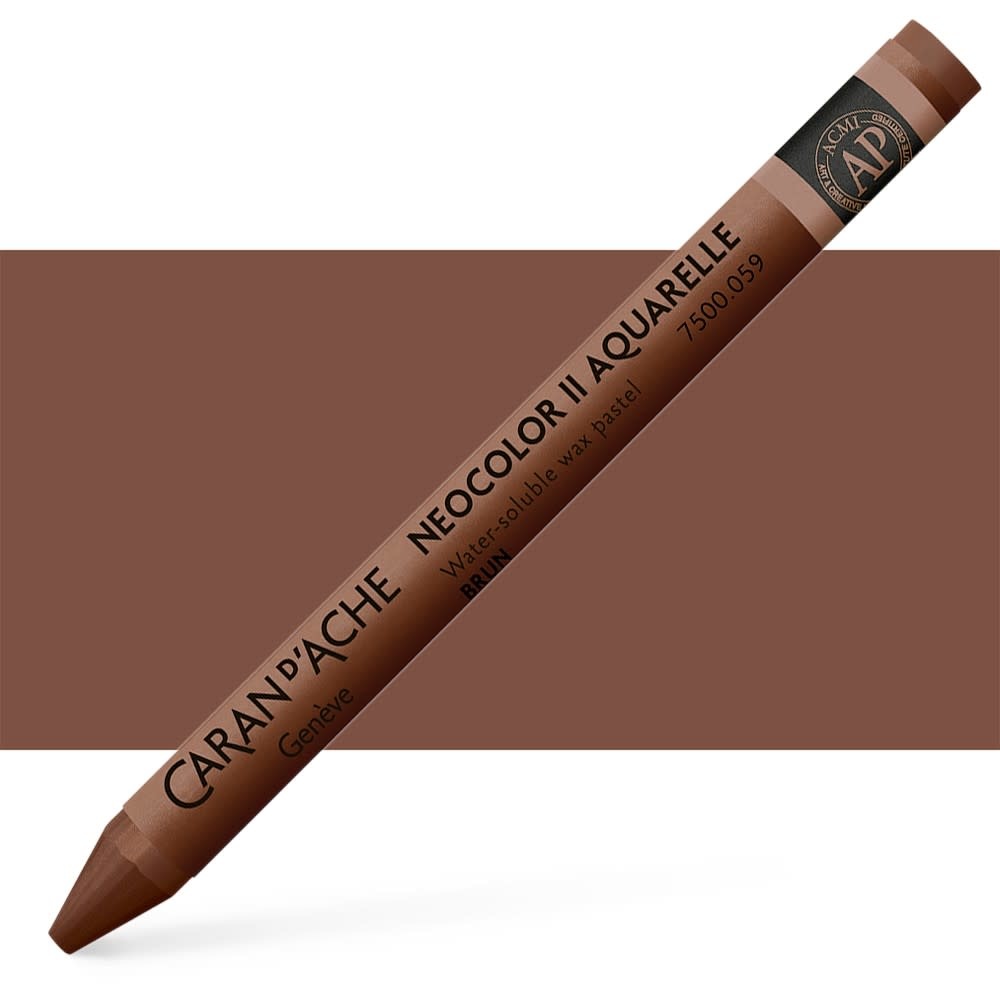 CARAN D’ARCHE CARAN D'ACHE BROWN NEOCOLOR II WATER-SOLUBLE WAX PASTEL