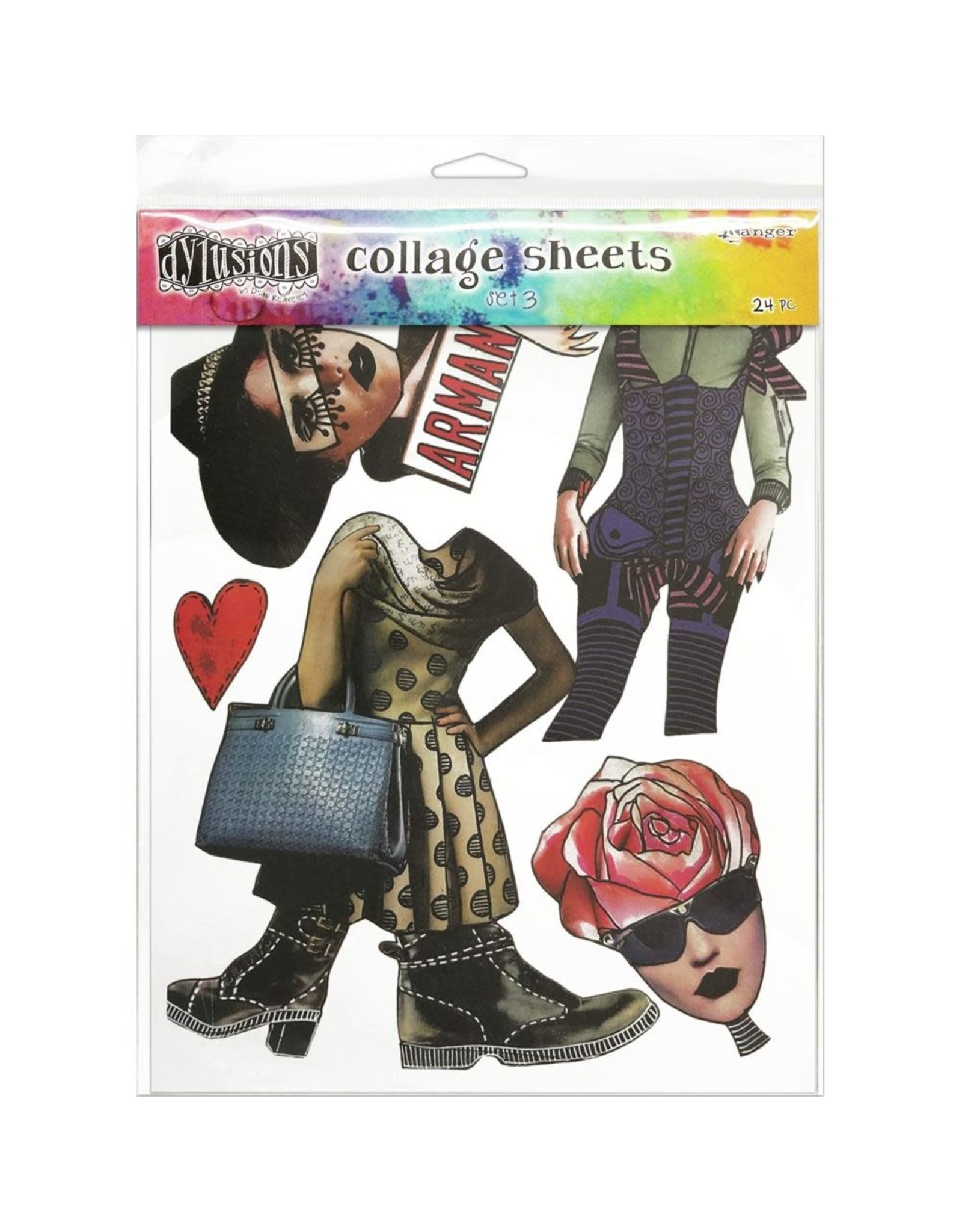 RANGER DYLUSIONS COLLAGE SHEETS SET #3 8.5''X11'' 24PK