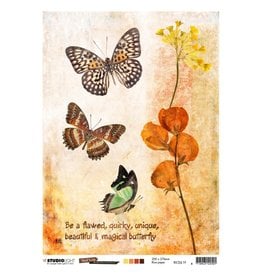 STUDIOLIGHT STUDIOLIGHT JUST LOU BUTTERFLY COLLECTION #19 A4 RICE PAPER