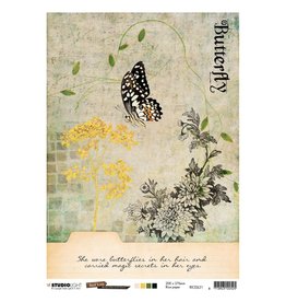 STUDIOLIGHT STUDIOLIGHT JUST LOU BUTTERFLY COLLECTION #21 A4 RICE PAPER