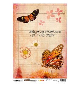 STUDIOLIGHT STUDIOLIGHT JUST LOU BUTTERFLY COLLECTION #22 A4 RICE PAPER