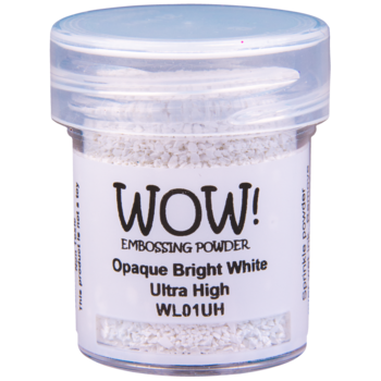 WOW! WOW! OPAQUE BRIGHT WHITE ULTRA HIGH EMBOSSING POWDER 0.5OZ