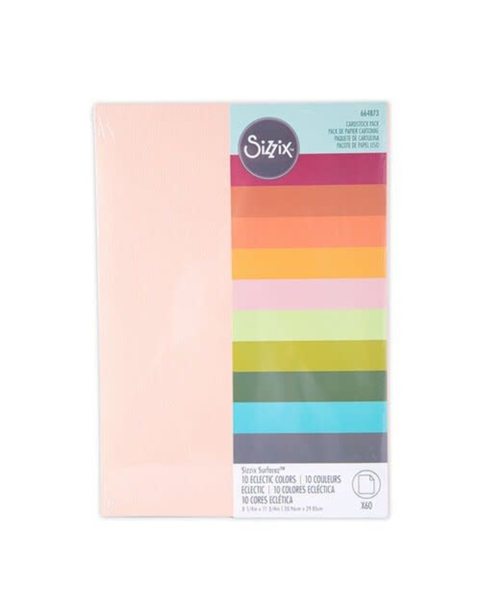 Sizzix Surfacez, Colored Cardstock 60PK - Botanical Colors