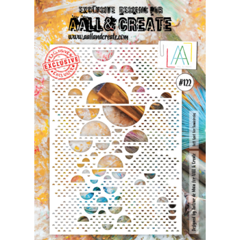 AALL & CREATE AALL & CREATE AUTOUR DE MWA #122 SOFT SPOT FOR SEMICIRCLES STENCIL A4