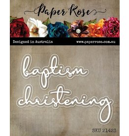 PAPER ROSE PAPER ROSE BAPTISM CHRISTENING FINE SCRIPT LAYERED DIE SET