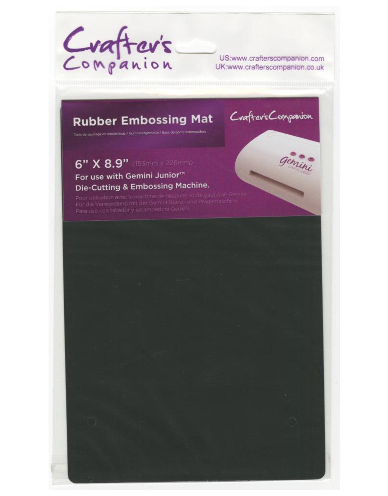 CRAFTERS COMPANION CRAFTER'S COMPANION RUBBER EMBOSSING MAT FOR GEMINI JUNIOR 6"X8.9"