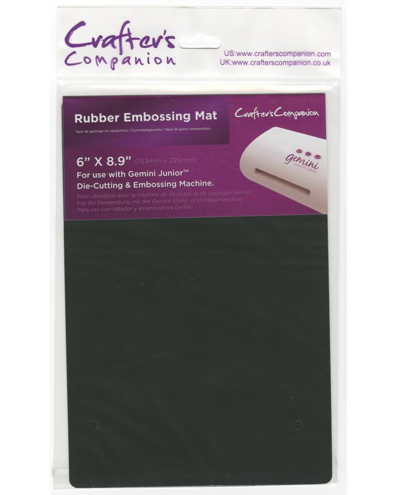 CRAFTERS COMPANION CRAFTERS COMPANION RUBBER EMBOSSING MAT FOR GEMINI JUNIOR 6"X8.9"