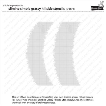 LAWN FAWN LAWN FAWN SLIMLINE SIMPLE GRASSY HILLSIDE STENCIL SET