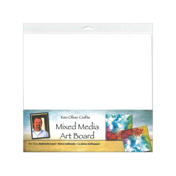 KEN OLIVER MIXED MEDIA ART BOARD 12X12