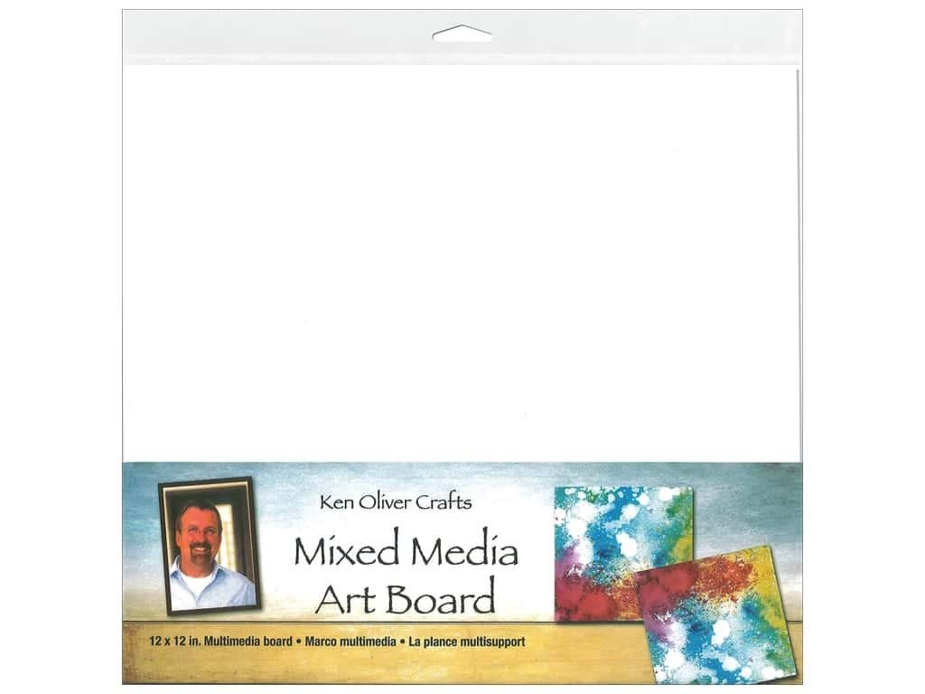 KEN OLIVER MIXED MEDIA ART BOARD 12X12