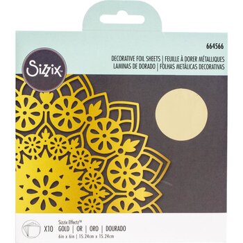 SIZZIX SIZZIX EFFECTZ GOLD DECORATIVE FOIL SHEETS