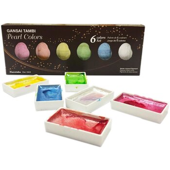 KURETAKE GANSAI TAMBI PEARL COLORS WATER-BASED PAINT
