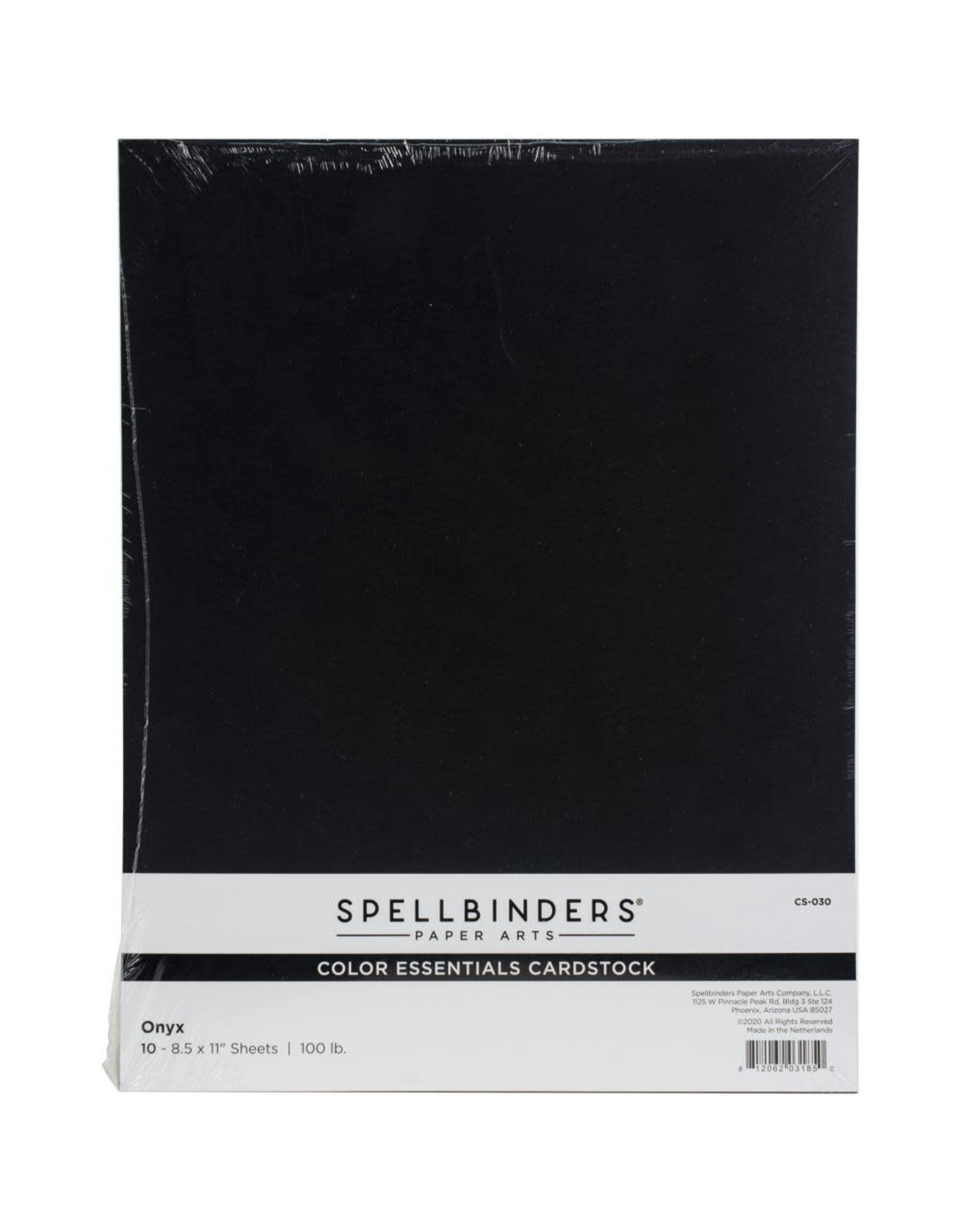 SPELLBINDERS SPELLBINDERS ONYX COLOR ESSENTIALS CARDSTOCK 8.5x11 10/PK