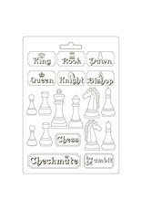 STAMPERIA STAMPERIA ALICE THROUGH THE LOOKING GLASS CHESSBOARD SOFT MAXI MOULD 8.5x11.5