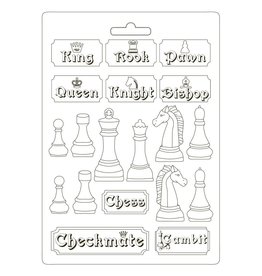 STAMPERIA STAMPERIA ALICE THROUGH THE LOOKING GLASS CHESSBOARD SOFT MAXI MOULD 8.5x11.5